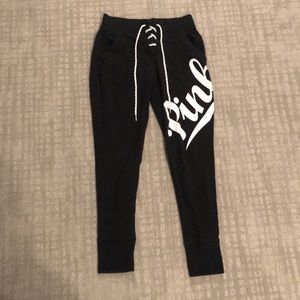 Pink/Victoria’s secret black joggers